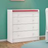 Cômoda Infantil Com Trocador 4 Gavetas Kamala Branco - 3