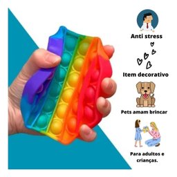 Fidget Toys Pop It Coração Bolinha De Apertar Anti Stress - 3