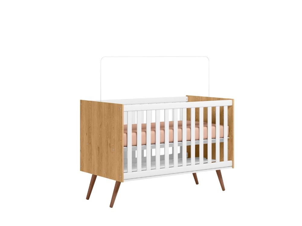 Berco Americano Mini Cama Freijó/branco Retrô Q Encanto