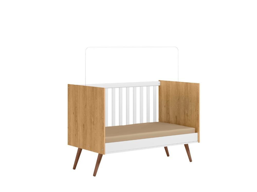 Berco Americano Mini Cama Freijó/branco Retrô Q Encanto - 4