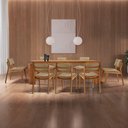 Ver imagem 1 de Sala de Jantar Nala 8 Lugares Tampo Laminado com Cadeiras Eva Imbuia 220cm Mobillare