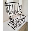 Ver imagem 2 de Fruteira de Bancada em Aço - Cesto Grande Decotec Preto