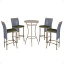 Ver imagem 1 de Mesa Bistro e 4 Banquetas Roma Fendi Corda Náutica 13 Trama Original