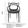 Cadeira Allegra Preta Top Chairs - Kit com 8 - 4