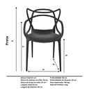 Ver imagem 4 de Cadeira Allegra Preta Top Chairs - Kit com 8