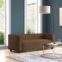 Ver imagem 1 de Sofá Namoradeira Amsterdam 1,40m Suede Marrom - Inova Decorações