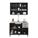 Ver imagem 5 de Cozinha Americana Modulada 2 Peças com Vidros Reflecta Balcão sem Tampo Paris