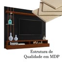 Ver imagem 4 de Painel para Tv de até 55 Suspenso Éden Preto/canela
