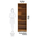 Ver imagem 3 de Armário Multiuso 4 Portas 61,70cm 100% MDF Chianti Espresso Móveis