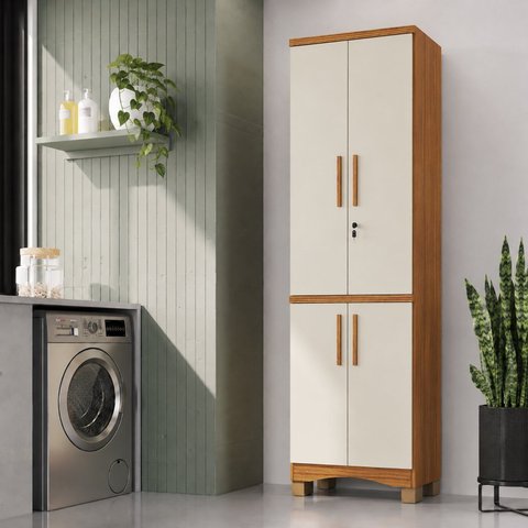Armário Multiuso 4 Portas 61,70cm 100% MDF Chianti Espresso Móveis