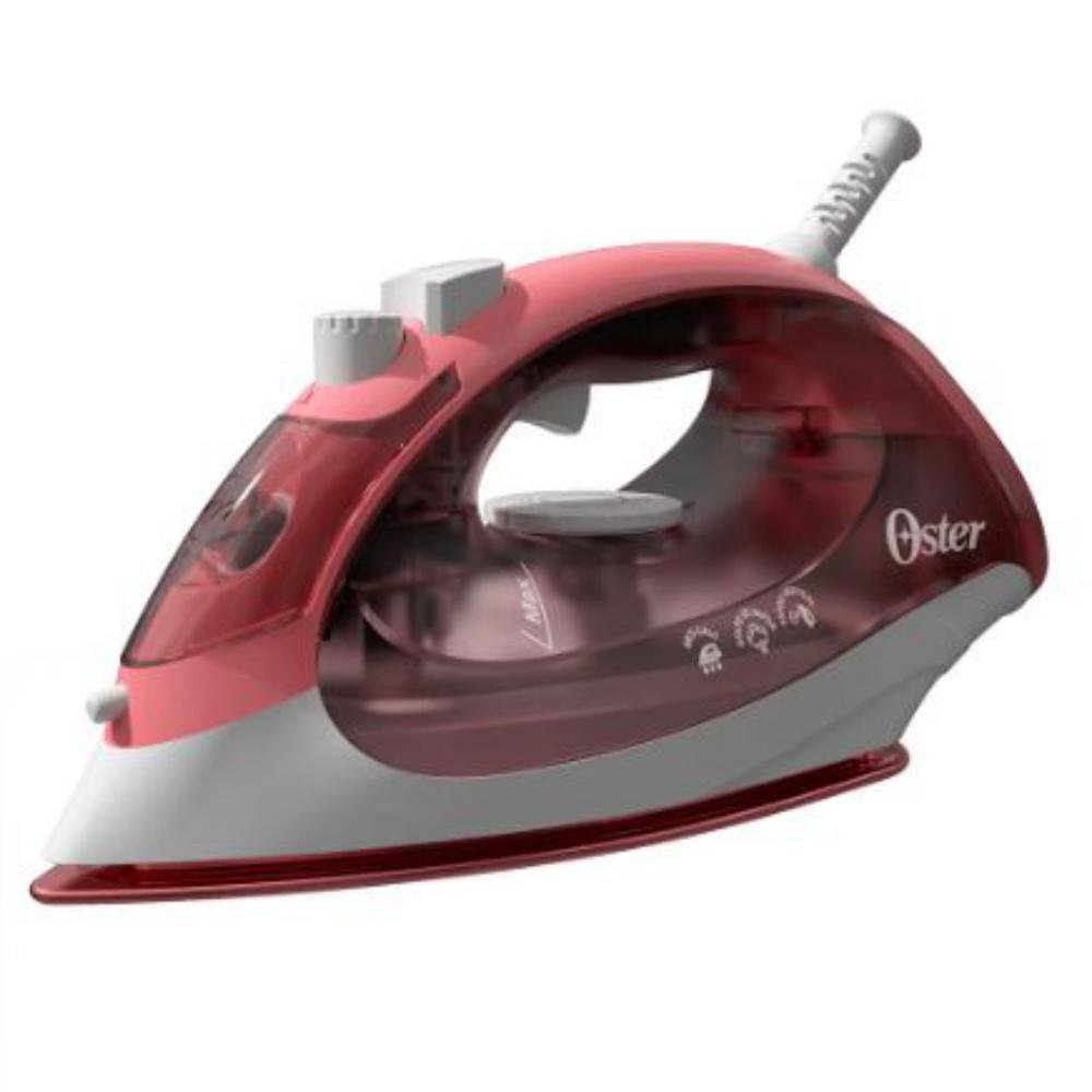 Ferro de Passar a Vapor Oster Aeroceramic Branco e Rosa 220v