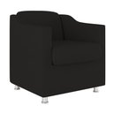 Ver imagem 5 de Kit 02 Poltronas Recepção Consultório Suede Balaqui Decor Cor:preto