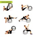 Ver imagem 5 de Bola Pilates 75cm Yoga Fisioterapia Funcional Premium 180kg