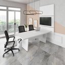 Ver imagem 1 de Mesa Reunião 2,00m X 0,90m 1cx Tomada e 3 Painéis de Tv F5 Cor:branco