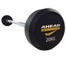 Barra Reta Montada 20kg Preto E amarelo ahead Sports as3009 - 4