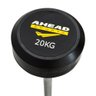 Barra Reta Montada 20kg Preto E amarelo ahead Sports as3009 - 1