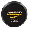 Barra Reta Montada 20kg Preto E amarelo ahead Sports as3009 - 2