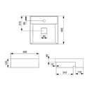 Ver imagem 5 de Cuba Semi Encaixe 40x40cm Roca T10 Terra Branco A32722p000