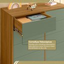 Ver imagem 5 de Cômoda para Quarto Infantil 10 Gavetas Melinda Marrom/Freijó/Verde