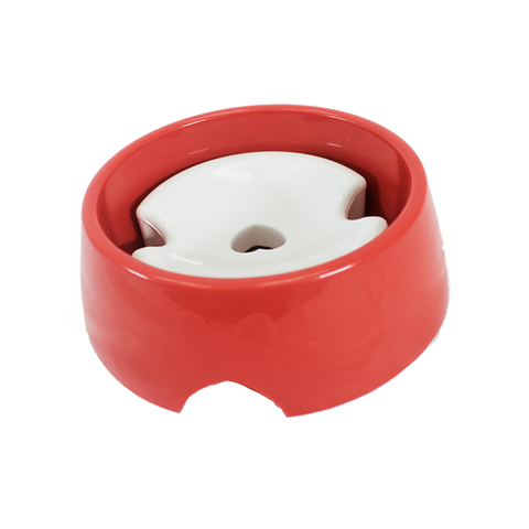 Bebedouro Plástico Pop para Cachorro Ideal P/ Pelos Longos N°3 1000ml Vermelho Durín