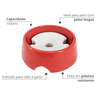 Bebedouro Plástico Pop para Cachorro Ideal P/ Pelos Longos N°3 1000ml Vermelho Durín - 2