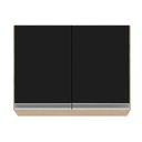 Ver mais imagens de Armário de Cozinha Modulado de Canto 6 Peças Cp30 com Pia Inox Castanho/preto - Lumil Lumil Móveis