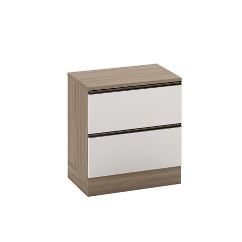 Balcão Etna 80cm P/ Cooktop 4 e 5 Bocas 1 Porta 1 Gaveta - Carvalho Oak/off White Poliman