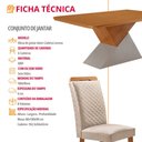 Ver imagem 7 de Mesa de Jantar Aster 180cm Tampo MDF Canto Copo Laminado e 6 Cadeiras Lorena