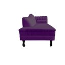 Ver imagem 5 de Recamier Decorativo Divã Amsterdã 147cm Lado Esquerdo Veludo Roxo