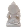 Escultura Hanuman na Base de Pó de Mármore Branco 16cm - 2