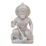 Escultura Hanuman na Base de Pó de Mármore Branco 16cm - 1