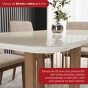 Ver mais imagens de Conjunto Sala Jantar Mesa Natalí 160 cm Cant Arred C Vidro 6 Cadeira Pietra Henn