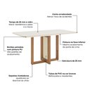 Ver imagem 6 de Conjunto Sala Jantar Mesa Natalí 160 cm Cant Arred C Vidro 6 Cadeira Pietra Henn