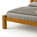 Ver imagem 3 de Cama Casal 100% Madeira Maciça Pinus Reforçada Itália - Mel