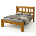 Ver imagem 1 de Cama Casal 100% Madeira Maciça Pinus Reforçada Itália - Mel