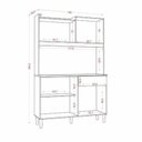 Ver imagem 4 de Kit Cozinha Berlim 6 Portas 1 Gaveta - Atacama / Off White