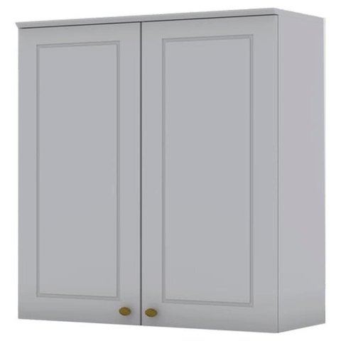 Armario Aereo 2 Portas Mdf 80 Cm Americana C356 Cinza Henn