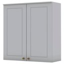 Ver imagem 1 de Armario Aereo 2 Portas Mdf 80 Cm Americana C356 Cinza Henn