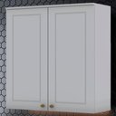 Ver imagem 2 de Armario Aereo 2 Portas Mdf 80 Cm Americana C356 Cinza Henn