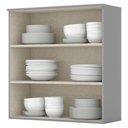 Ver imagem 4 de Armario Aereo 2 Portas Mdf 80 Cm Americana C356 Cinza Henn
