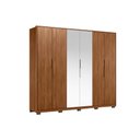 Ver imagem 6 de Guarda Roupa Casal 6 Portas (2 C/ Espelho) e 6 Gavetas C/ Pés Atrice Amêndola Touch - Demóbile