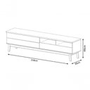 Ver imagem 3 de Rack para Tv Wall 2.2 Off White com Nature - Moveisaqui