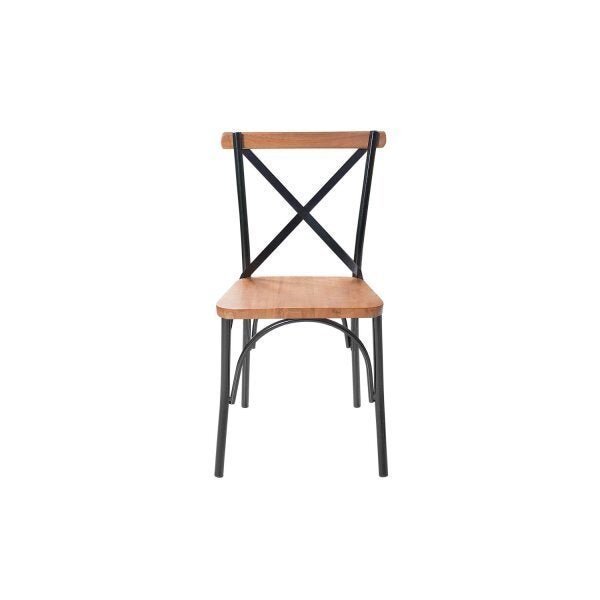 Kit 2 Cadeiras Industrial Aço Madeira Maciça Laís Art&Luxo Móveis - 4