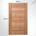 Ver imagem 2 de Folha de Porta Maciça em Eucalipto Acabamento Natural 210x120cm PM94 Talismã Cruzeiro Portas