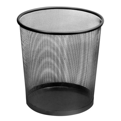 Lixeira Telada de Metal 10/12,5 Litros Preta