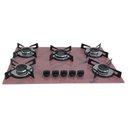 Ver imagem 1 de Fogão Cooktop a Gás Chapa 5 Bocas Ultra Chama 127/220v Marmo Marmorizado Rosa