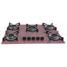 Fogão Cooktop a Gás Chapa 5 Bocas Ultra Chama 127/220v Marmo Marmorizado Rosa - 1