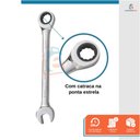 Ver imagem 2 de Chave Combinada Fixa Estrela com Catraca Starfer 14mm