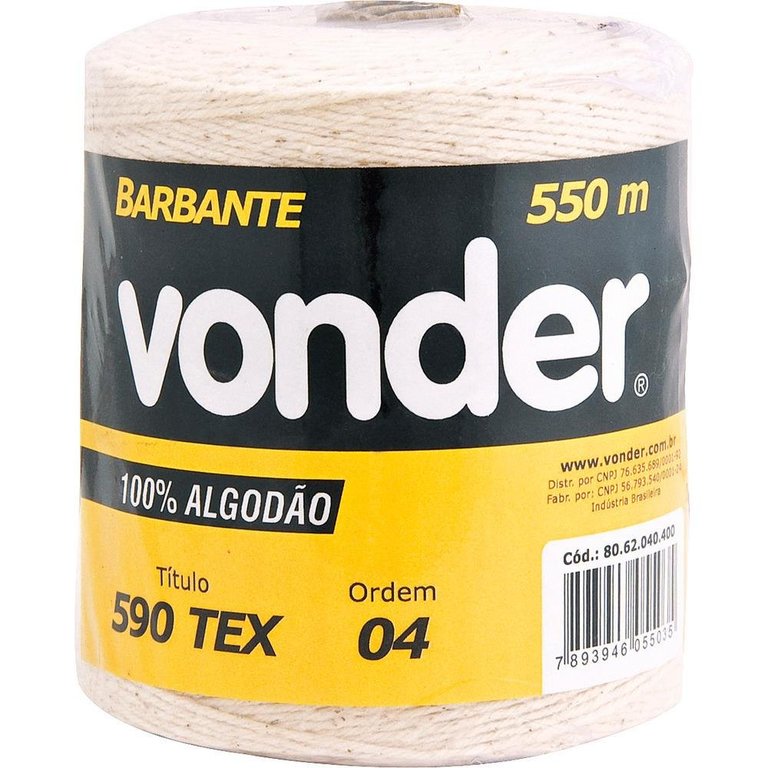 Barbante algodao 4x8 270 metros - Vonder