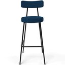 Ver imagem 6 de Kit 06 Banquetas Altas Cozinha Bar Sala De Jantar Em Aço Milão L02 Suede Azul Marinho - Lyam Decor